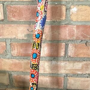 Colorful Hand-Painted Walking Stick